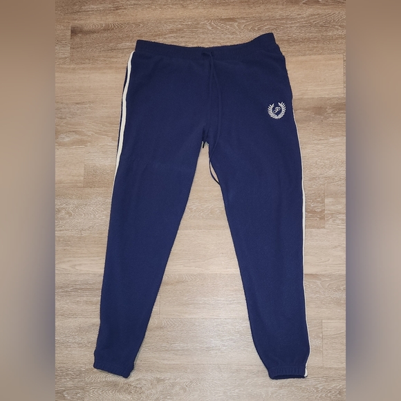 VS Pink Reversed Fleece High-Waist Gym Pants - Size Large - Picture 1 of 5